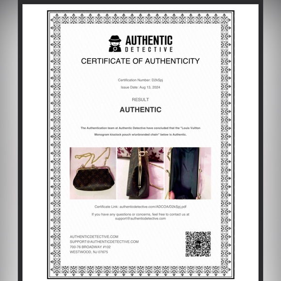 SOLD Vintage Louis Vuitton Kisslock Purse w COA - Picture 13 of 13